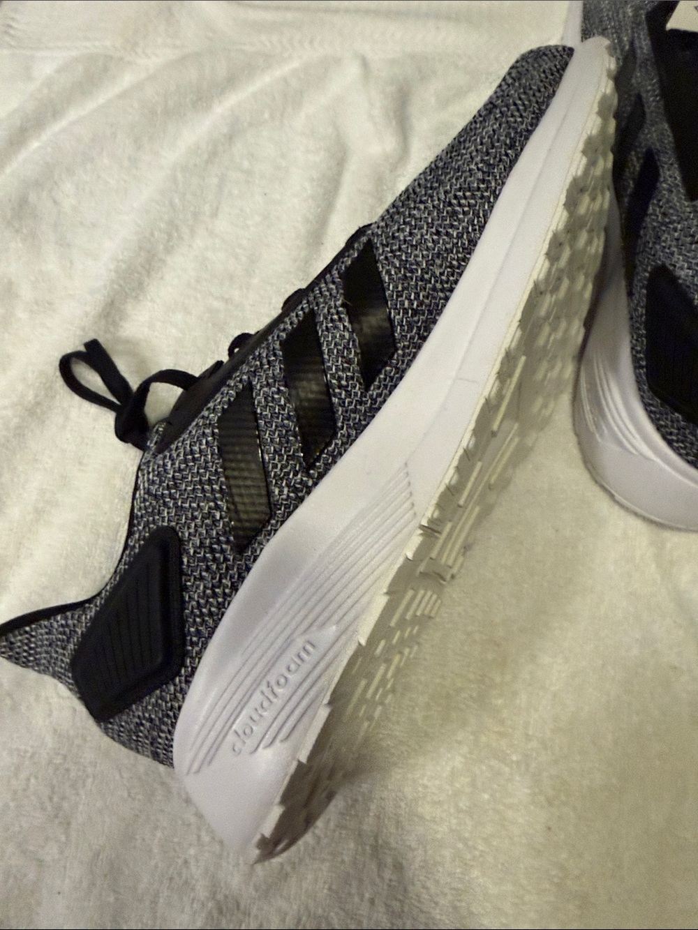 adidas Black and Grey Knit Casual Sneakers - Picture 4 of 6